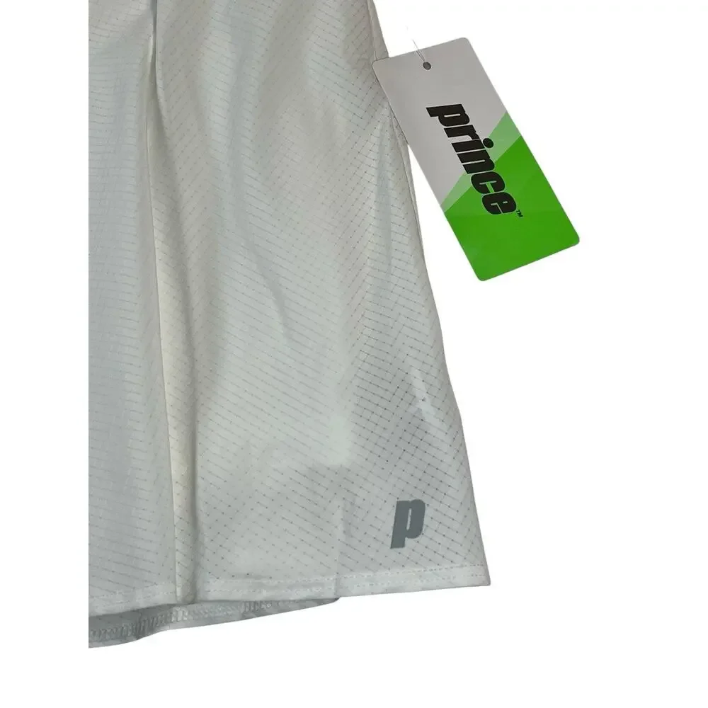 Prince XS Extra Small Tennis Pickleball Skort SKIRT White W/shorts Flounce Skirt